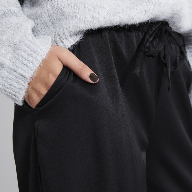 Satin pants "Ashley" Black